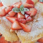 Pannenkoek aardbei spies